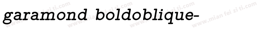garamond boldoblique字体转换